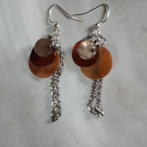 Cute round shell earrings cottagecore boho chic